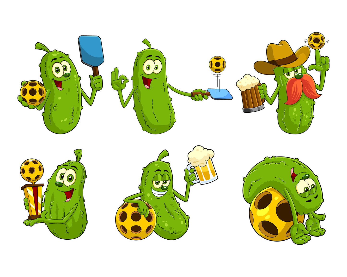 Pickleball Art Set 1 - Graphics